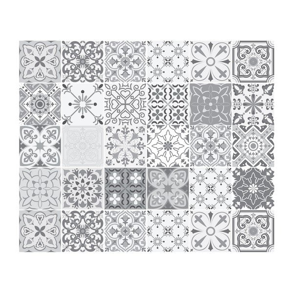 Set di 30 adesivi per mobili Piastrelle adesive per mobili Cineloto, 15 x 15 cm - Ambiance-image-2