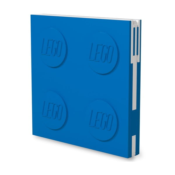 Quaderno quadrato blu con penna gel , 15,9 x 15,9 cm - LEGO®