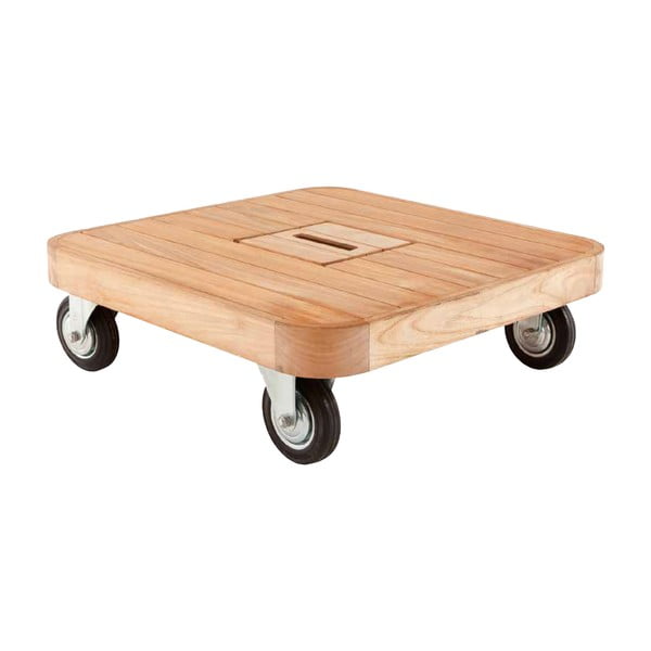 Tavolo basso da giardino in legno di teak su ruote Resort - Ezeis