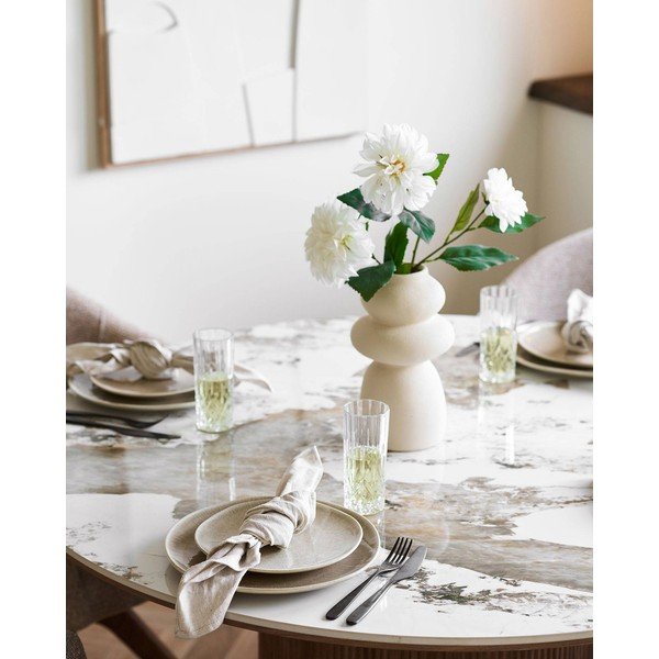 Set di piatti beige in gres 4 pz ø 27 cm Viola – House Nordic-image-1