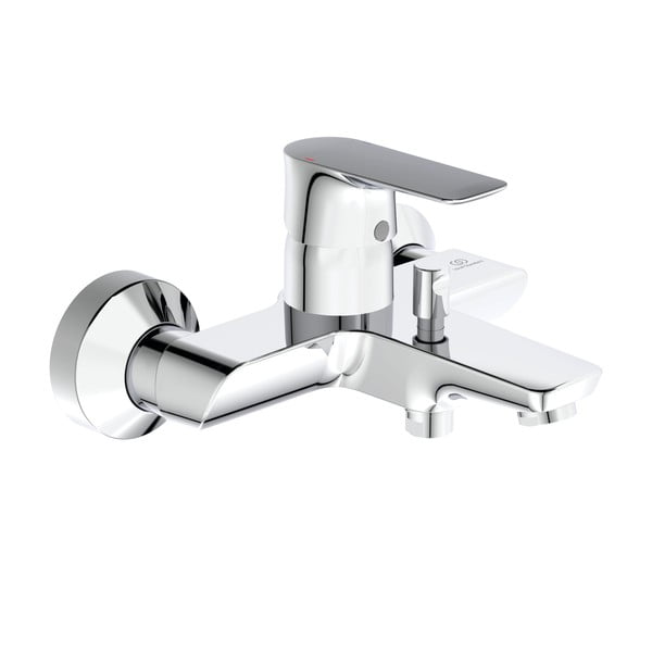 Rubinetto per vasca da bagno argentato effetto lucido a muro Connect Air - Ideal Standard