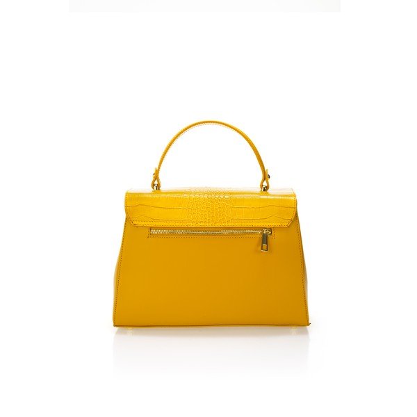 Borsa in pelle gialla Maria - Federica Bassi-image-2
