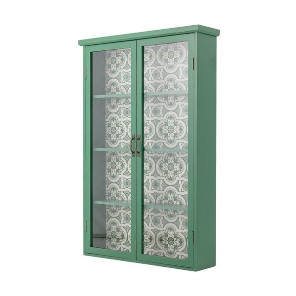 Vetrina verde in abete massiccio da appendere 81x122x22 cm Hazem – Bloomingville-image-2