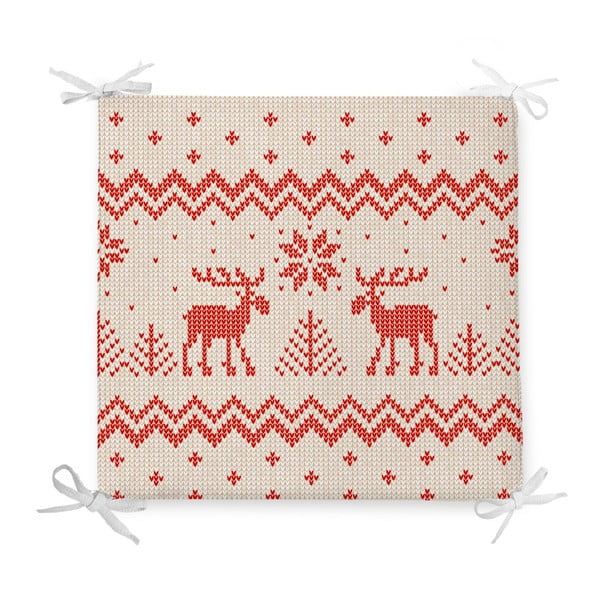 Cuscino di seduta natalizio con cotone Merry Christmas, 42 x 42 cm - Minimalist Cushion Covers