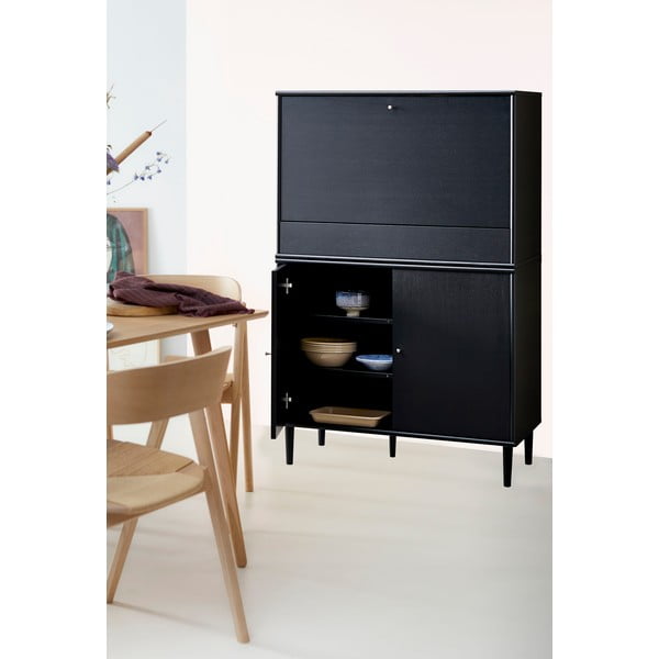 Mobile vino nero in frassino 89x136 cm Mistral - Hammel Furniture-image-2