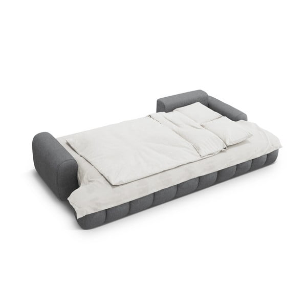 Divano angolare grigio allungabile/con contenitore (con penisola a destra/con chaise lounge) Linz – Cosmopolitan Design-image-4