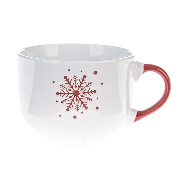 Tazza in ceramica bianca con motivo natalizio 500 ml - Dakls