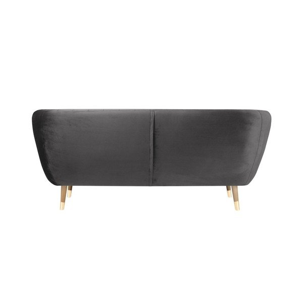 Divano in velluto grigio, 188 cm Benito - Mazzini Sofas-image-4