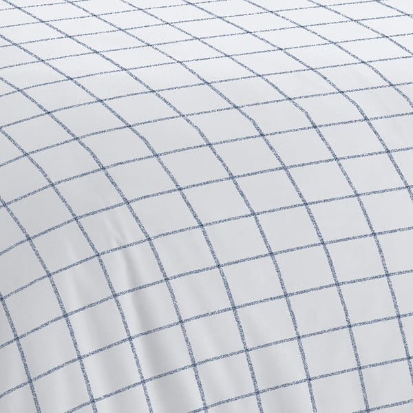 Biancheria da letto bianca e blu 200x135 cm Bold Check - Cloudsoft-image-4