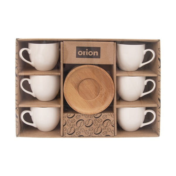 Set di 6 tazze in porcellana bianca da 125 ml Whiteline - Orion-image-2