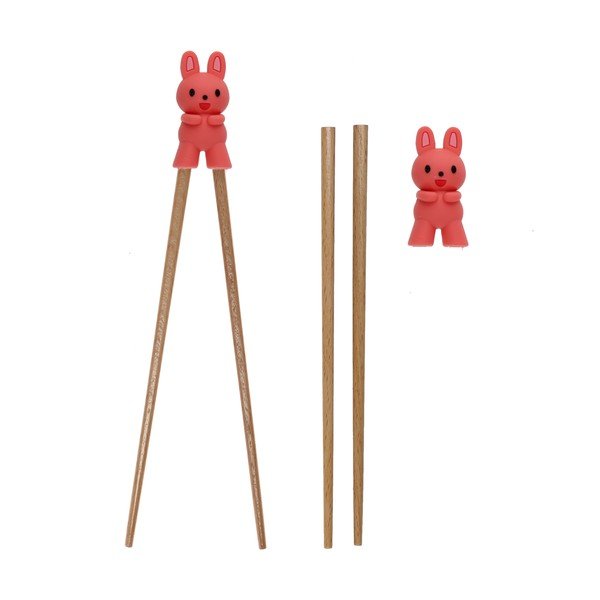 Bacchette da allenamento per bambini di colore naturale in legno Bunny – Rex London-image-3