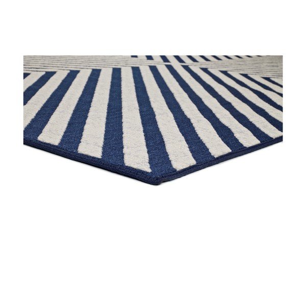 Tappeto da esterno blu e bianco Cannes Hypnotic, 150 x 80 cm - Universal-image-1