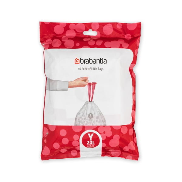 Sacchetti della spazzatura 40 pz 20 l PerfectFit Y - Brabantia