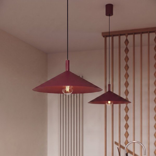 Lampadario burgundy in acciaio ø 40 cm Zylo – Sollux-image-1