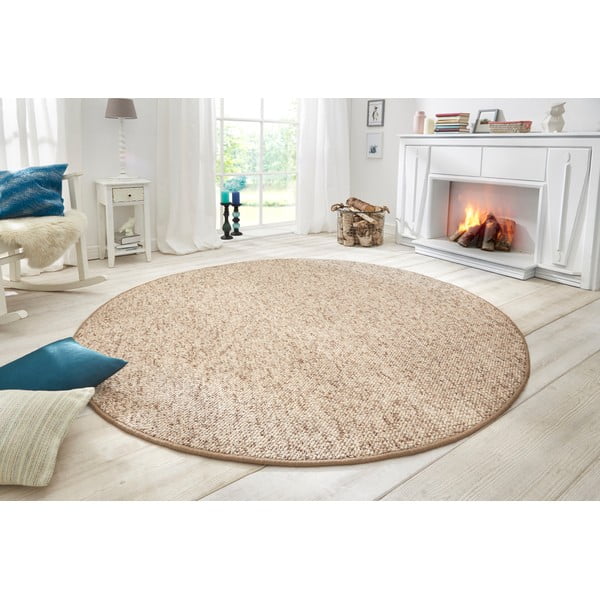 Tappeto beige-marrone , ⌀ 200 cm Wolly - BT Carpet-image-1