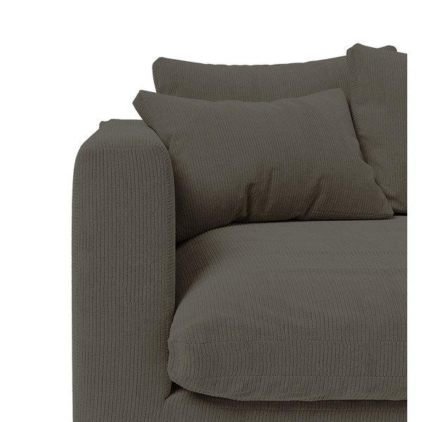 Divano in velluto a coste grigio scuro 220 cm Comfy - Scandic-image-3