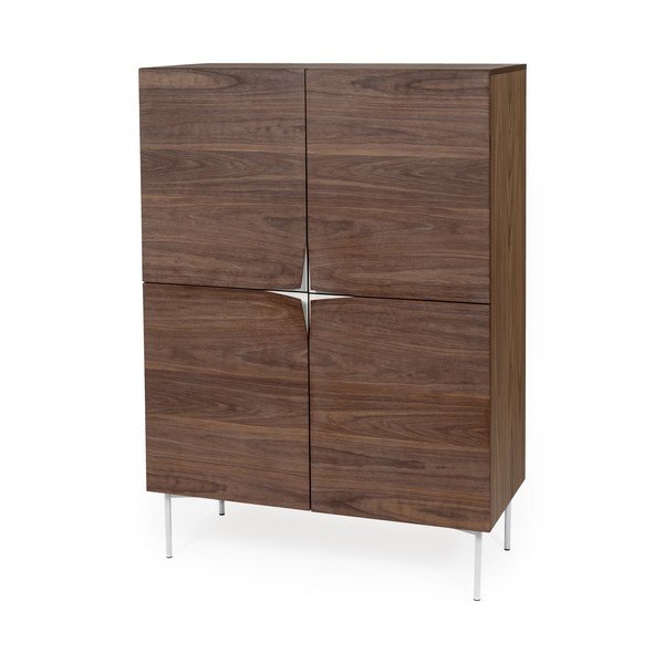 Credenza marrone in legno di noce, 100 x 140 cm Flop - Woodman-image-2