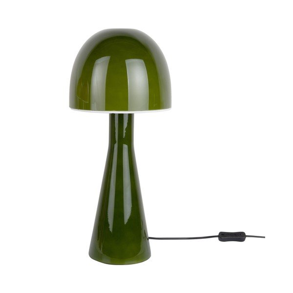 Lampada da tavolo verde scuro con paralume in vetro (altezza totale 45 cm) Bombin – Leitmotiv