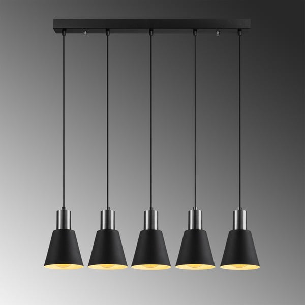 Lampada a sospensione nera per 5 lampadine Kem - Opviq lights-image-1