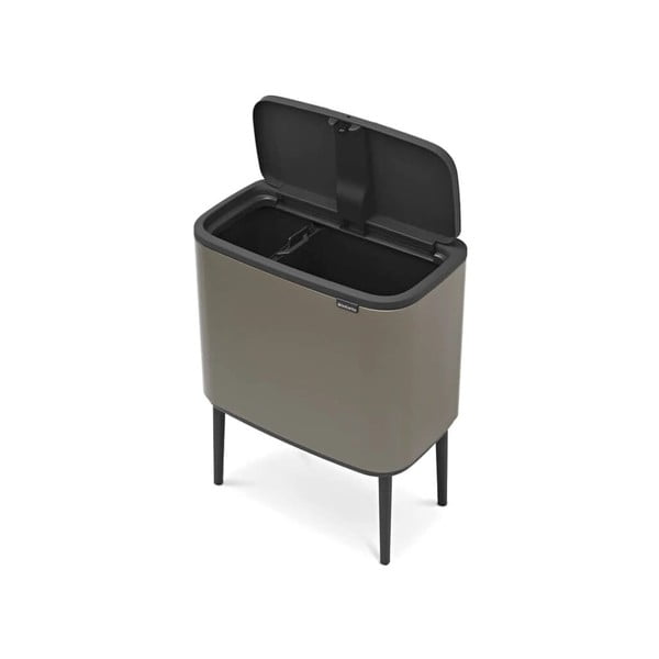 Bidone in acciaio grigio touch per raccolta differenziata 34 l Bo Touch Bin - Brabantia