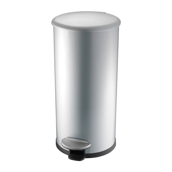 Cestino in acciaio inox argento opaco , altezza 68 cm - Addis