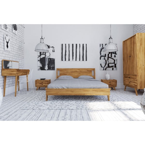 Letto matrimoniale in rovere 180x200 cm Retro 2 - The Beds-image-4