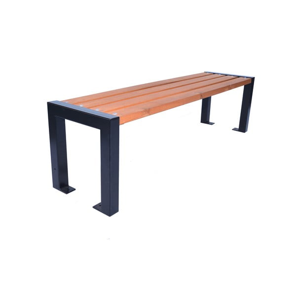 Panchina da giardino in legno marrone - Rojaplast-image-2