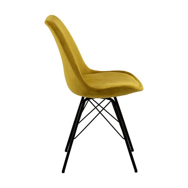 Sedia da pranzo gialla Eris - Actona-image-3