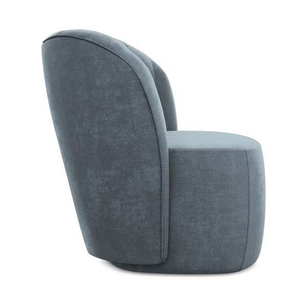 Poltrona blu con rivestimento in ciniglia Keloa – Makamii-image-2