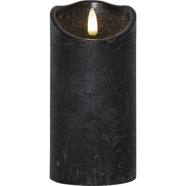 Candela LED in cera nera, altezza 15 cm Flamme Rustic - Star Trading