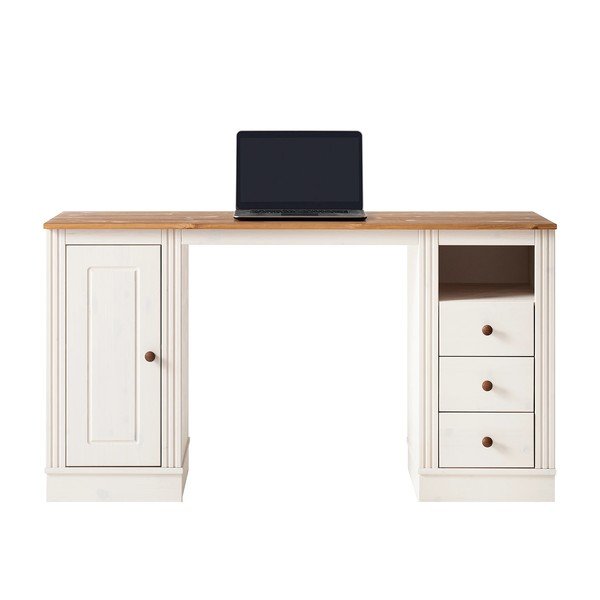 Scrivania con piano in legno di pino 50x140 cm Anita - Støraa-image-3