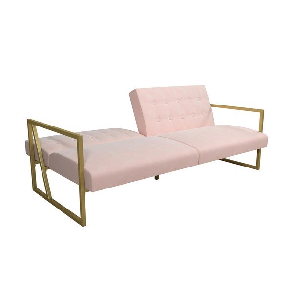 Divano rosa con rivestimento in velluto 185 cm Lexington – Støraa-image-4