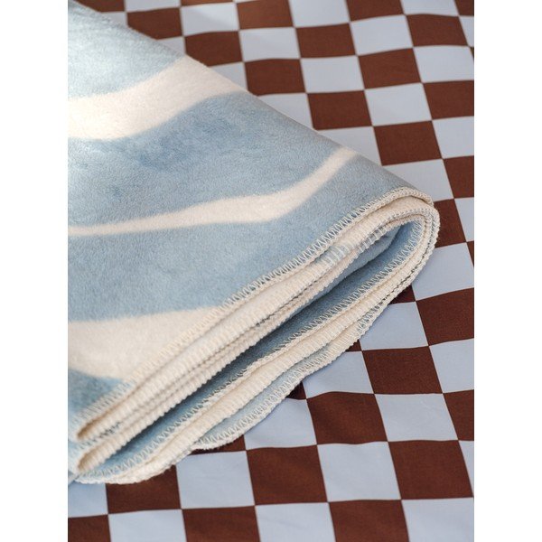 Coperta blu/color crema 150x200 cm Felu – noo.ma-image-1