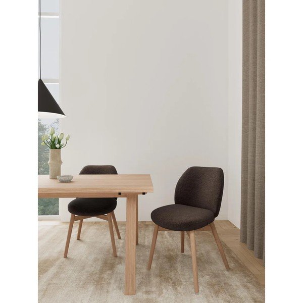Sedie da pranzo in set marroni imbottito 2 pz Joy – Actona-image-2