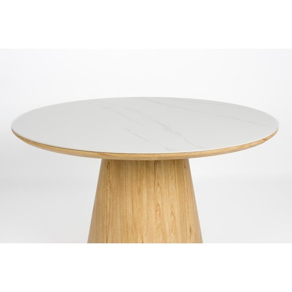 Tavolo da pranzo rotondo con piano in pietra ø 115 cm Almira – White Label-image-4