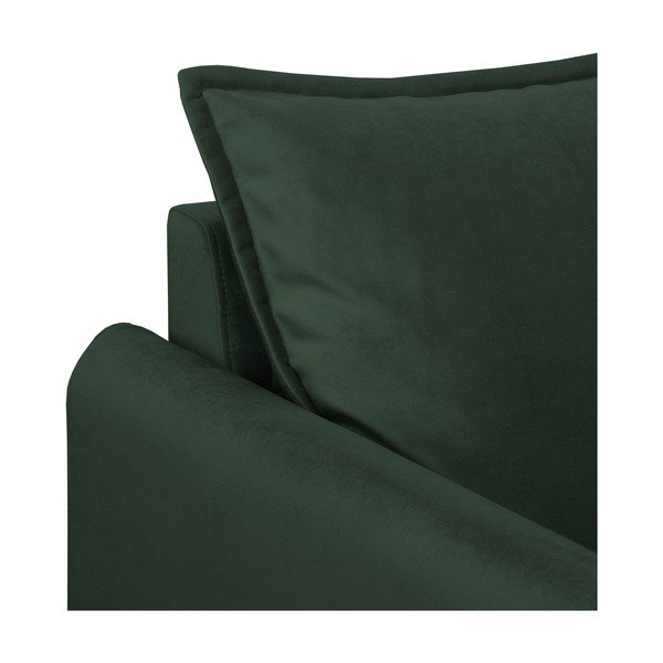 Divano verde scuro con rivestimento in velluto 138 cm Juli – Ropez-image-4