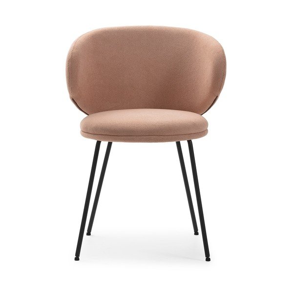 Set di sedie da pranzo rosa chiaro in imbottito 2 pz Rush – Marckeric-image-2