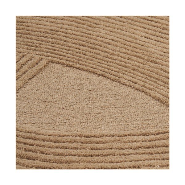 Tappeto colore naturale scuro in lana tessuto a mano 200x300 cm Pune – House Nordic-image-2