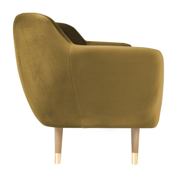 Divano a due posti in oro Amelie - Mazzini Sofas-image-1