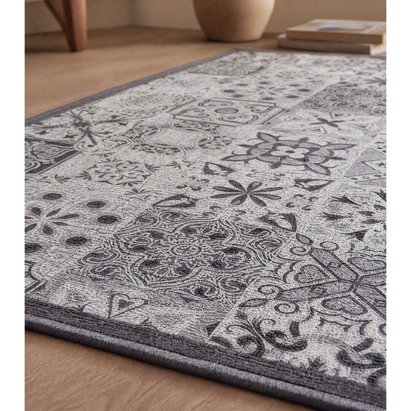 Passatoia grigia lavabile 50x120 cm Persane – douceur d'intérieur-image-1
