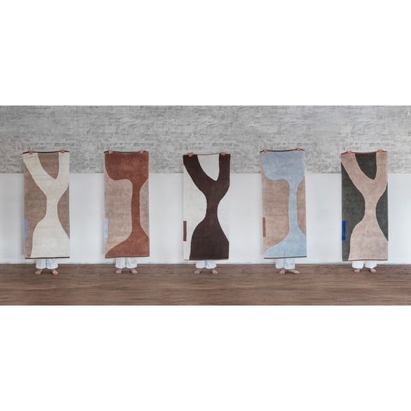 Passatoia in cotone lavabile bianco-marrone 70x150 cm Figura - Mette Ditmer Denmark-image-4