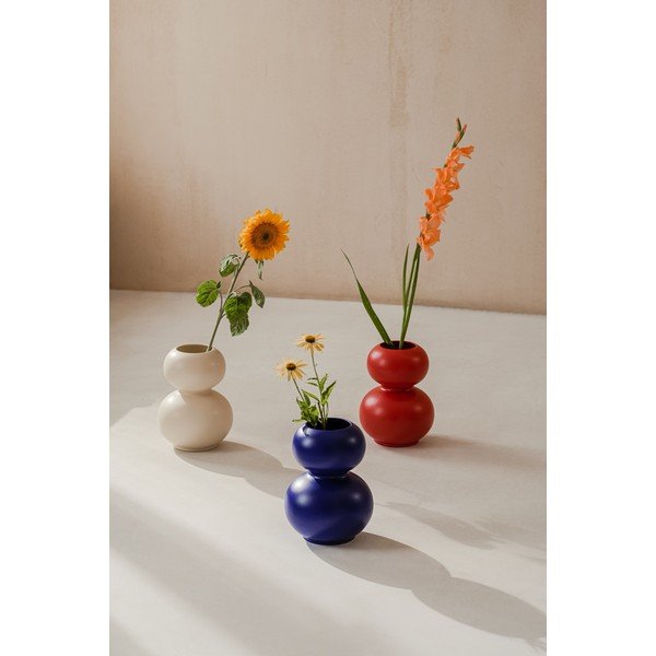 Vaso beige in ceramica (altezza totale 36 cm) Tuga – noo.ma-image-4