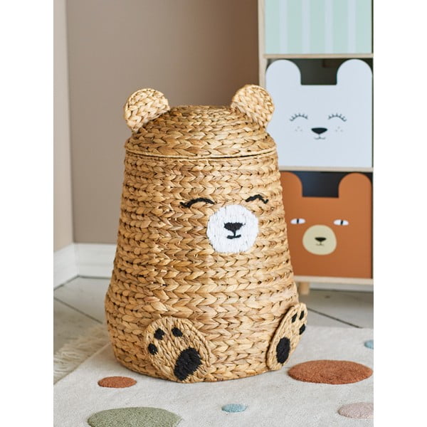 Cesto per bambini in giacinto d'acqua di colore naturale ø 40x57 cm Timone - Bloomingville Mini-image-1