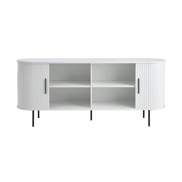 Cassettiera bianca con ante scorrevoli 180x76x45 cm Nola – Unique Furniture-image-4