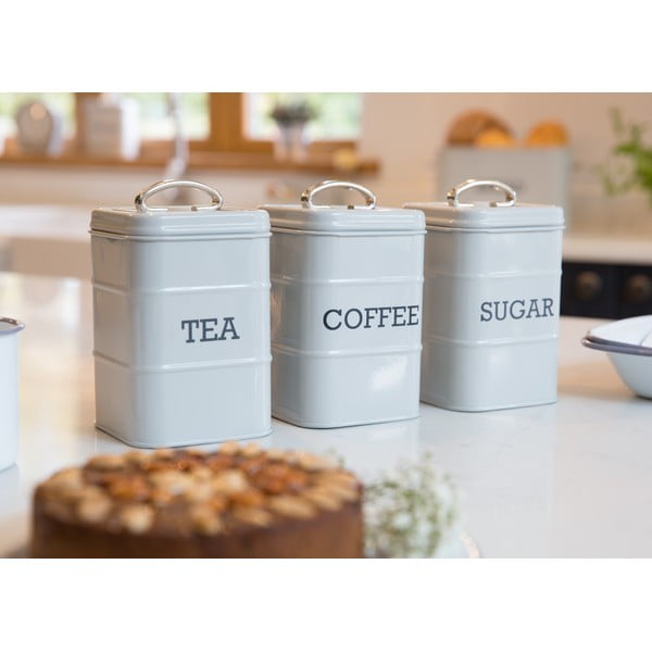 Barattolo da zucchero in latta grigia Nostalgia Living Nostalgia - Kitchen Craft-image-2