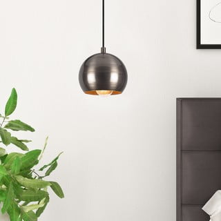 Lampadario argentato con paralume in metallo ø 30 cm Berceste – Opviq lights