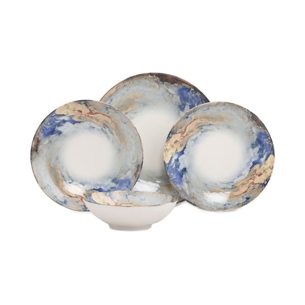 Set da pranzo in porcellana 24 pezzi Abstract - Güral Porselen-image-2