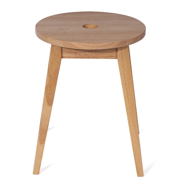 Sgabello colore naturale chiaro in legno di cauciù massiccio Club – Bonami Essentials-image-1