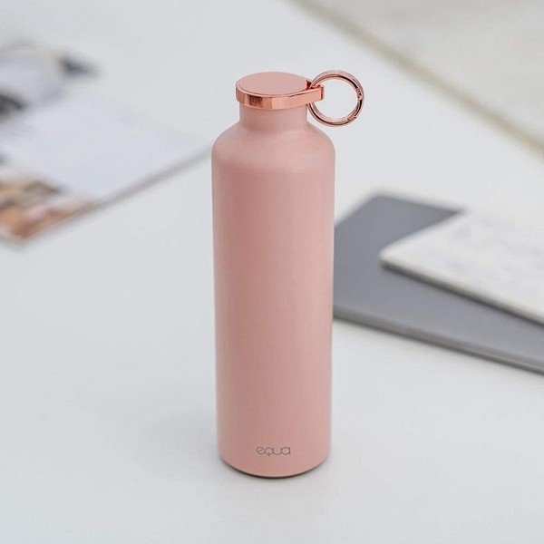 Bottiglia da viaggio rosa in acciaio inox 0,68 l Basic - Equa-image-4