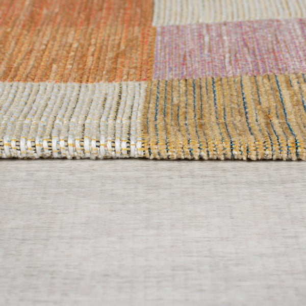 Tappeto in colore arancio-naturale 155x230 cm Riley Block Geo - Flair Rugs-image-4